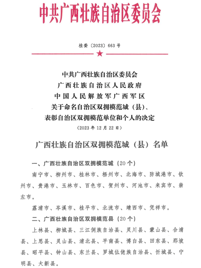 喜报！广西现代职院荣获广西壮族自治区爱国拥军模范单位